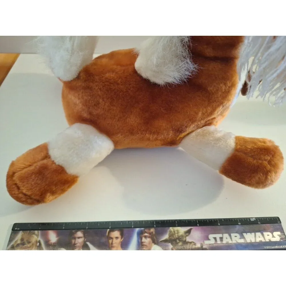 Lynn Weisberg 1985 Brown White Plush Horse Pony Bow Enesco - Picture 9 of 16